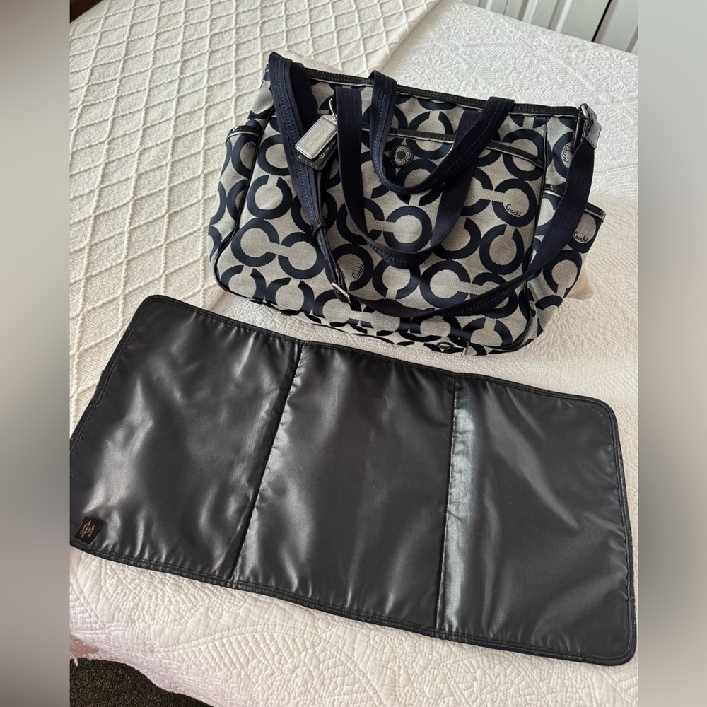 Coach Dark Blue and Gray diapers bag - Picture 16 of 16